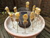じんわり焼き上げます「炭火でじゅわっと♪ 祖谷の「でこまわし」風。竹串に里芋・焼き豆腐・こんにゃくを刺して焼きました。」