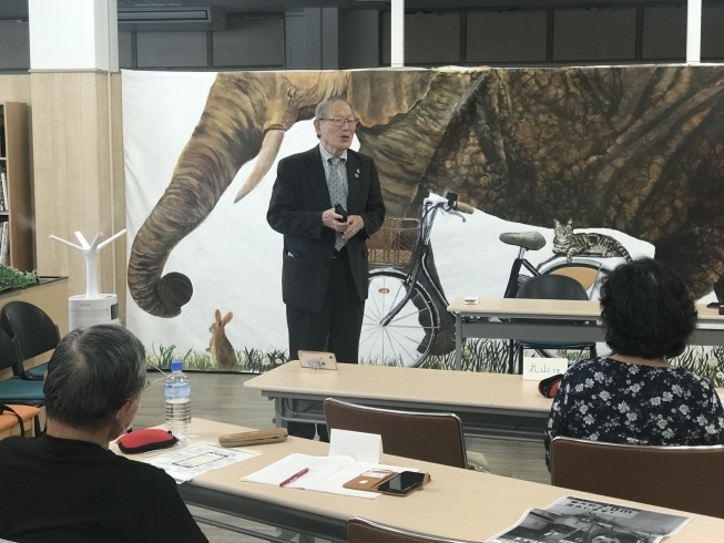 日本１２０学会　中村代表にご挨拶を頂戴しました。「一般社団法人　日本１２０学会の中村代表がスマホ教室を視察に来られました。」
