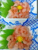 生なんばんえびお刺身。食べやすいようにしっぽも取っています。エビ丼でもどうぞ！「手作り弁当出来ました！」