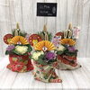 ミニ門松「冬を彩る花　シクラメン」