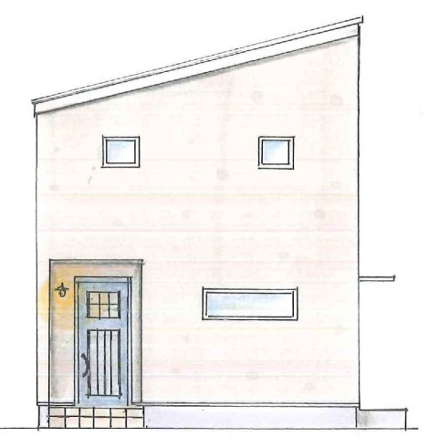 A号完成予想パース「ペットと暮らせる新築戸建貸家　建築中です！」