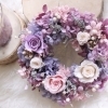 【Ruhe Flower(ルーエ　フラワー)】プリザーブドフラワー　あじさいのリース　~プレゼント・母の日・お誕生日用~　他