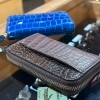 「高級クロコダイル＆コードバンのコンパクトウォレット」
