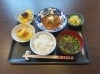 鯖みその日 薩摩芋のいしもち 餡蜜付きです😊「フェルトで作成した門松🎍すごくかわいくできました。💕」