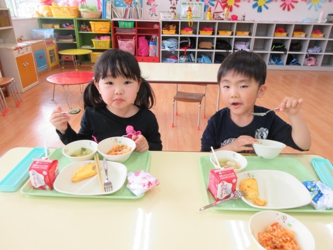 チキンライス大好き♡「給食がはじまりました!」
