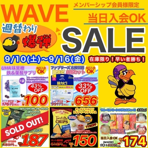 「★WAVE★⁡ ⁡【9月12日限定】メンバーシップ会員様限定 ♯ チルアウト（リラクゼーションドリンク）250ml ♯週替わり爆弾セール5商品」