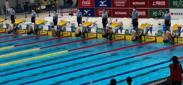立教山下選手は200m背泳ぎ決勝第3位に入りました「第39回コナミオープン水泳競技大会」