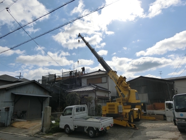 「屋根瓦撤去作業in枚方市」