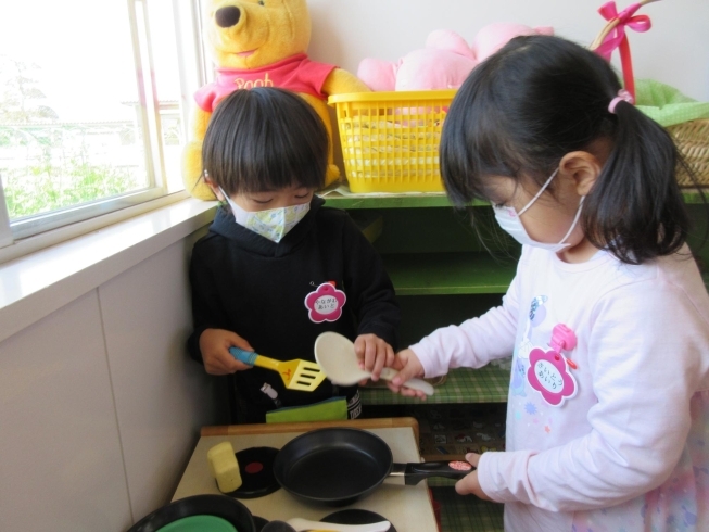 おままごと楽しいね♡「ご入園おめでとうございます！」