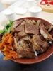 「レモネードと、焼き肉マシマシ丼♪( 〃▽〃)」