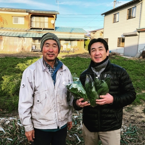 長尾さんと。「会津の恵みに感謝！無農薬有機野菜や平飼いの卵。美味しい素材があっての 天味の味です！」