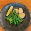 帆立とアスパラバターソテー