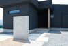 アプローチ「注文住宅/新築/施工事例/住宅/家/設計/間取り/住宅施工事例/吹抜/勾配天井/ロフト/グレー/ブラック/木目/木/照明/外壁/ファン/キッチン/テーブル/大河原建設/静岡/島田/土地/ソライエ/soraie/ZEROBASE」