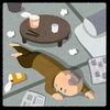 孤独死した老人のイラスト「孤独死の記事で「山陽新聞」様に掲載されました！」