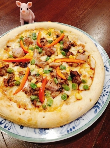 照り焼きピザ！「釧路豚肉料理」
