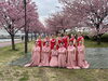 桜の木の下でも踊りました。「東船橋・船橋駅近　フラダンスを楽しみませんか？」