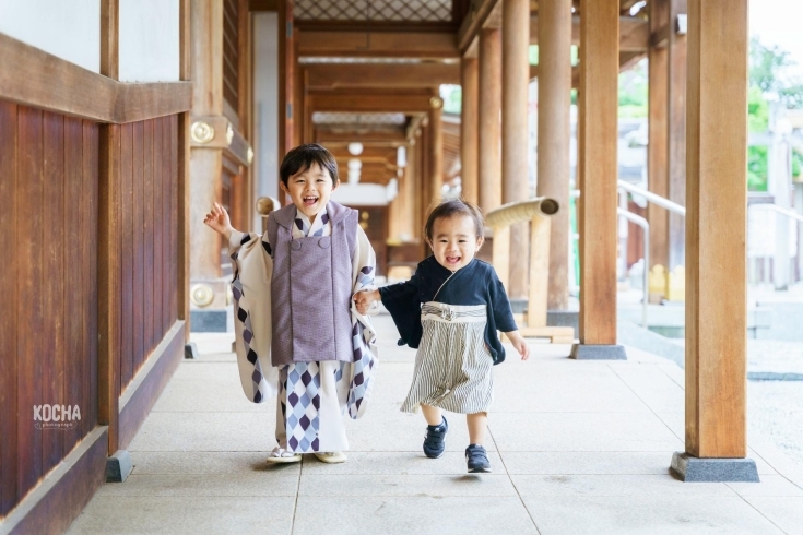可愛い3歳さんと弟くん♪「2021七五三プラン♪【江戸川区でこども・ファミリーの出張撮影をしています】」