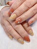 「カボチャタルトとクロワッサン【札幌市南区川沿 ネイルサロン nail salon  Rubino】」