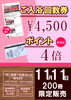 「11月11日ポイント4倍　回数券販売」