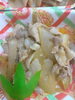 特製生姜焼き。お惣菜もお買い求めやすいよう基本的に１人前で販売しております。「手作り弁当出来ました！お弁当のご注文も承ります！」