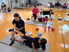 体幹部以外に、内ももやお尻の強化です。とても大切なトレーニングの１つです。「競泳選手の陸上ジュニアトレーニング」