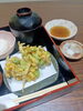 揚げたてサクサク、夏のかき揚げ「枝豆ととうもろこしのかき揚げが登場しました」