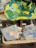 かばんに付ける。小さい小物入れ。便利で可愛い！「八王子 奥田染工場 でシルクスクリーンプリントされた八王子のイラストレーター ヤマモトハルカさんの可愛い生地のグッズが増えています。スマホショルダー、小物入れ。柄が可愛い人気商品、ここでしか買えません」