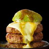 「A目玉焼きバーベキューハンバーグBアボカド和風ハンバーグC焼きトマトチーズハンバーグ」