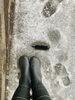 長靴で出勤「雪の呼吸　壱ノ型 雪面斬り(`L_` )斐川町 仏壇」