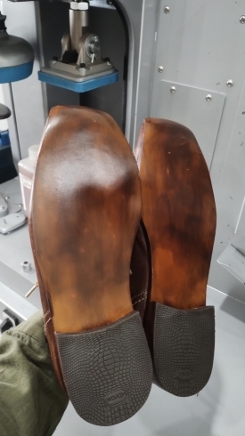修理後1「＜靴修理＞特徴的な つま先の形状のレザーソール交換：葛飾　亀有　金町　綾瀬」