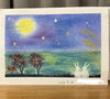 完成作品「エモーショナルアート教室　「お月見」　産科　婦人科山口病院」