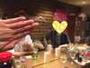 「感染予防対策して営業しています！パーテーション着せ替えにハマってます」