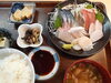 刺身盛り合わせ定食1900円「新鮮な魚、入荷しています！」