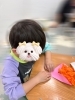 お花紙を丸めたよ！「こいのぼり製作！」
