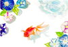「【さいたま市】新作の暑中見舞いハガキのテンプレート＿朝顔と金魚のイラスト【浦和区・大宮】」