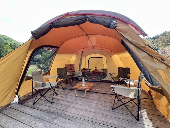 ツールームテントで、ゆっくり過ごせます😼「棚田のキャンプ場　」