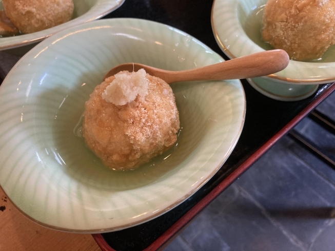 新メニュー❗️里芋のおかき揚げ❗️銀あんかけ❗️「いも炊き始めました❗️」