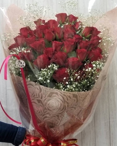 赤バラの花束「これまでの感謝の気持ちを込めて」