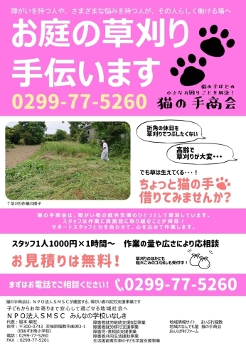 草刈りのお問い合わせが増えています 猫の手商会のニュース まいぷれ 龍ケ崎市 稲敷市 美浦村 河内町 草刈りのお問い合わせが増えています 猫の手商会のニュース まいぷれ 龍ケ崎市 稲敷市 美浦村 河内町