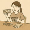 利用者さんのお小遣いをお渡しします「グループホームの夜勤ってどんなことをするの？　【募集】グループホームの夜勤　　/（株）トゥー・トゥー」