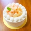 ももデコ「岡山県産もものデコレーションケーキ！岡山市北区庭瀬にあるケーキ屋さん、洋菓子工房おかしな時間」