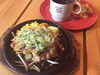 「照り焼き目玉焼きチーズバーガー　目玉焼きポルケッタ丼」