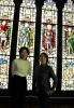 小樽の似鳥美術館　ステンドグラスの前で「保険の見直し　医療保険の現在と役立つ情報」