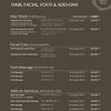 HAIR, FACIAL, FOOT & ADD-ONS