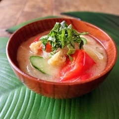 夏野菜味噌スープ