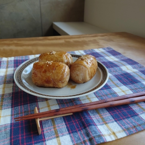 「レシピ公開♪　豚ロースを使ったガッツリ肉巻きおにぎり作りました　大和高田でおいしいお肉泉尾精肉店です」