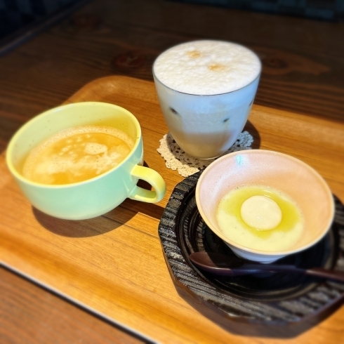 村上茶新茶のぷりんとカフェラテでまったり「ほろ苦ガトーショコラとKlatch coffee【ゆったり　まったり　cafe du ryu】」