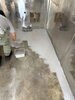 防水塗装作業「自社物件の厨房工事が進行中！防水塗装と機器搬入が完了し、開店までもう少しです」