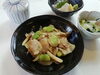 豚肉とそら豆のオイスター炒め「   ○・。＊　週替わりアザレアランチ　＊。・○」