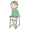 歩行器を使っても、自分の足で歩きましょう。「普段何気なく無意識に行っている「歩行」。 今日はそんな「歩く」を考える。 「歩く」を考えましょう。」